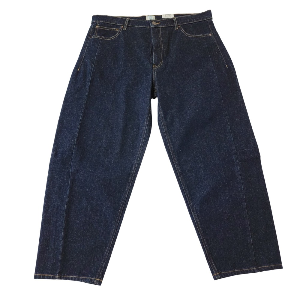 Time and Tru Womens High Rise Balloon Jeans Dark Indigo Blue Size 18 NWT